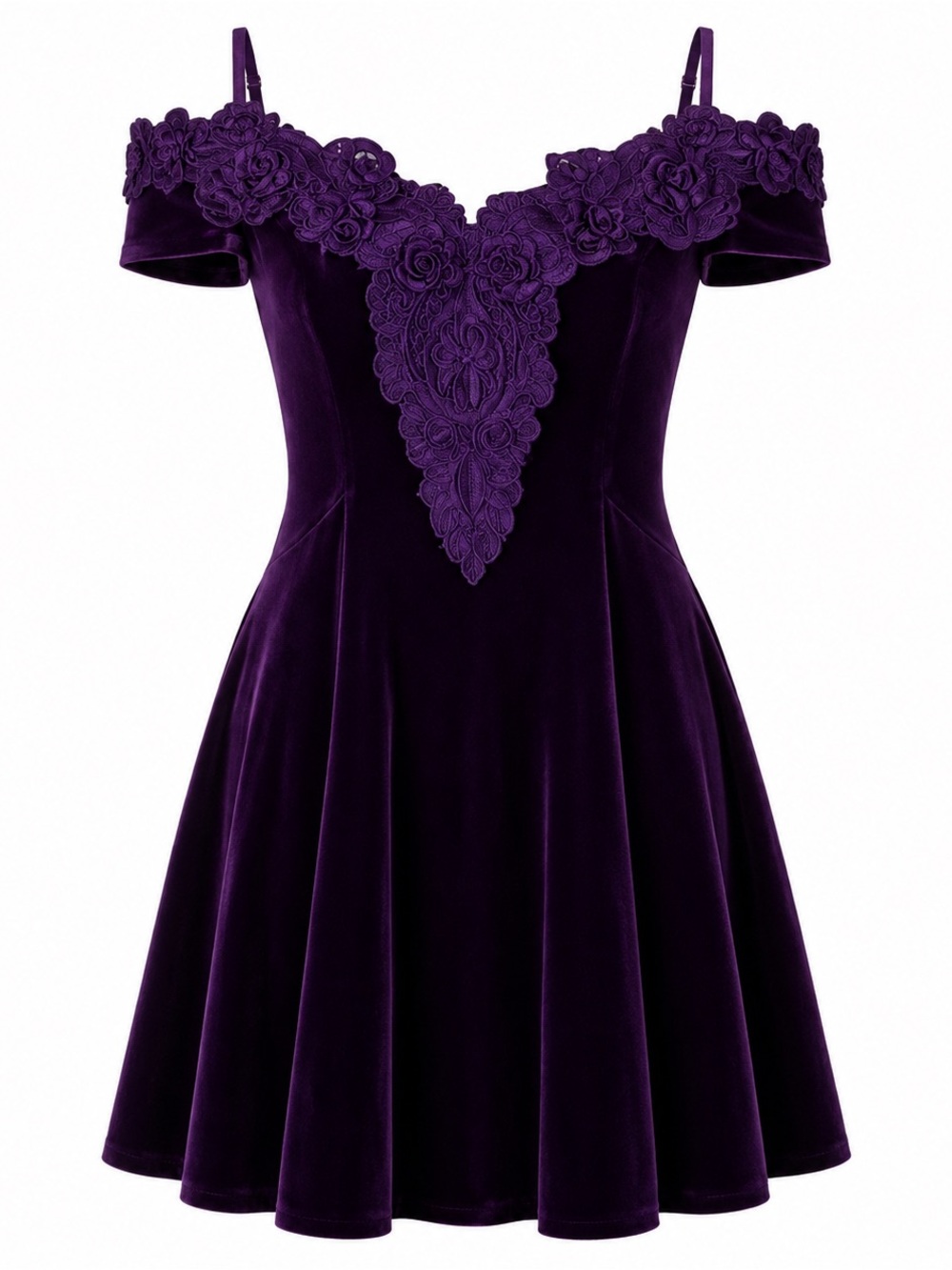 Vintage Zum Zum Deep Purple Velvet Dress Sz.7/8